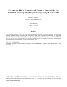 Estimating High-Dimensional Demand Systems in the