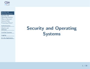 Security and Operating