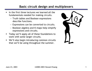 Basic circuit design and multiplexers