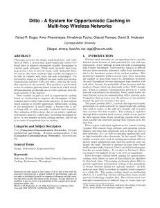 Ditto - A System for Opportunistic Caching in Multi-hop Wireless Networks