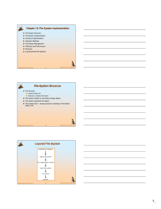 Chapter 12: File System Implementation