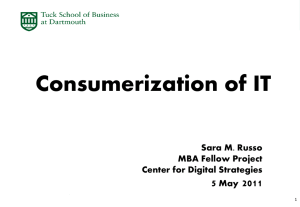 Consumerization of IT 5 2011 Sara M. Russo