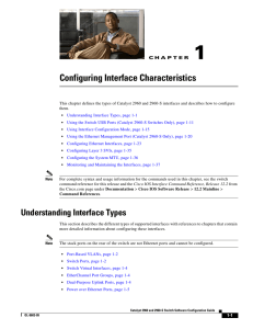 1 Configuring Interface Characteristics