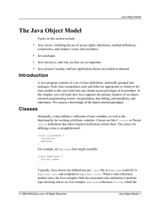 The Java Object Model