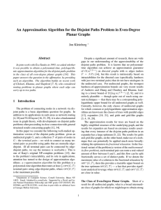 An Approximation Algorithm for the Disjoint Paths Problem in Even-Degree Abstract