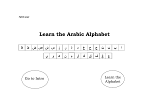 Learn the Arabic Alphabet Go to Intro Learn the
