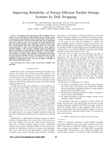 Improving Reliability of Energy-Efficient Parallel Storage Systems by Disk Swapping