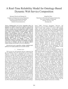 A Real-Time Reliability Model for Ontology-Based Dynamic Web Service Composition MengChu Zhou