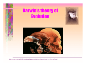 Darwin’s theory of Evolution