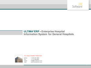 ULTIMA*ERP - Enterprise Hospital Information System for General Hospitals