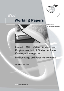 Inward FDI, Value Added and Employment in US States: A Panel