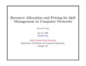 Resource Allocation and Pricing for QoS Management in Computer Networks