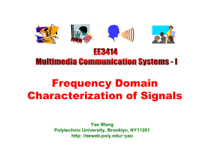 Frequency Domain Characterization of Signals Yao Wang Polytechnic University, Brooklyn, NY11201