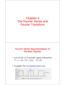 Chapter 4 The Fourier Series and Fourier Transform +