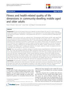 Fitness and health-related quality of life dimensions in community-dwelling middle aged
