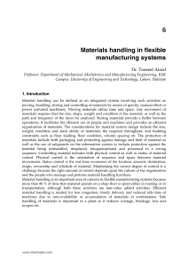 X Materials handling in flexible manufacturing systems