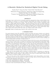 A Heuristic Method for Statistical Digital Circuit Sizing