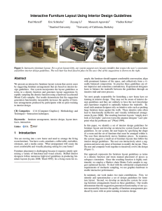 Interactive Furniture Layout Using Interior Design Guidelines