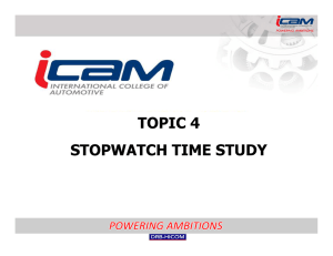 TOPIC 4 STOPWATCH TIME STUDY