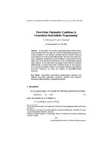 First-Order Optimally Conditions in Generalized Semi-Infinite Programming 1