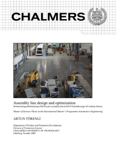 Assembly line design and optimization ARTUN TÖRENLİ Master of