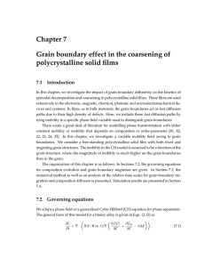 Chapter 7 Grain boundary effect in the coarsening of polycrystalline solid films