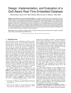 Design, Implementation, and Evaluation of a QoS-Aware Real-Time Embedded Database