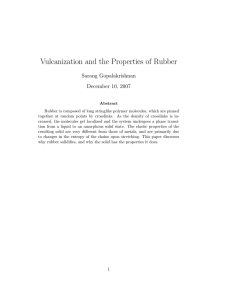 Vulcanization and the Properties of Rubber Sarang Gopalakrishnan December 10, 2007