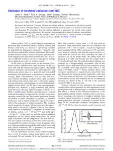 Emission of terahertz radiation from SiC