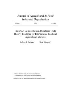 Journal of Agricultural &amp; Food Industrial Organization