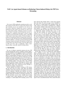 NAP: An Agent-based Scheme on Reducing Churn-Induced Delays for P2P... Streaming Abstract