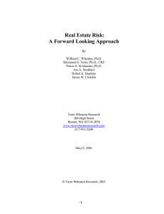 Real Estate Risk: A Forward Looking Approach