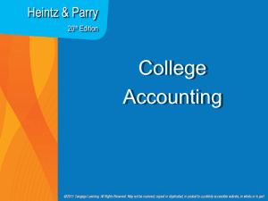 College Accounting Heintz &amp; Parry 20