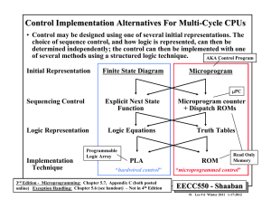 Control Implementation Alternatives For Multi - Cycle CPUs