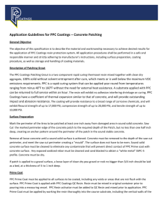 Application Guidelines for PPC Coatings – Concrete Patching