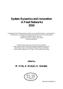 System Dynamics and Innovation in Food Networks 2010