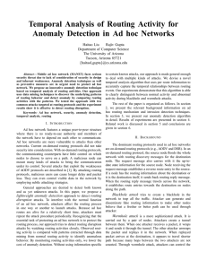 Temporal Analysis of Routing Activity for Haitao Liu Rajiv Gupta