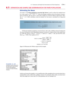 8.7: ESTIMATION AND SAMPLE SIZE DETERMINATION FOR FINITE POPULATIONS CD8 1