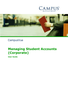 Managing Student Accounts (Corporate) User Guide
