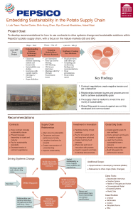 Embedding Sustainability in the Potato Supply Chain Project Goal: