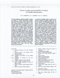 Factor of safety and probability of failure of rockfill embankments --