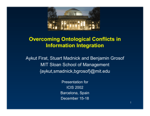 Overcoming Ontological Conflicts in Information Integration