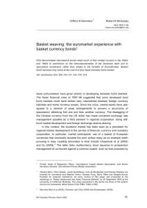 Basket weaving: the euromarket experience with basket currency bonds  Clifford R Dammers