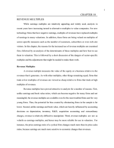 CHAPTER 10 REVENUE MULTIPLES