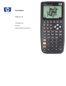 hp calculators  HP 50g The FINANCE menu