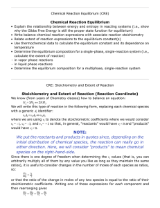 Chemical Reaction Equilibrium