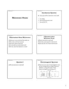 Microwave Ovens Introductory Question