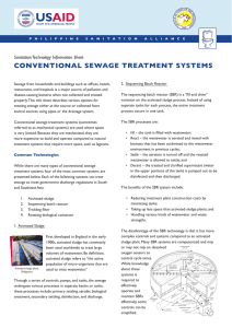 CONVENTIONAL SEWAGE TREATMENT SYSTEMS Sanitation Technology Information Sheet