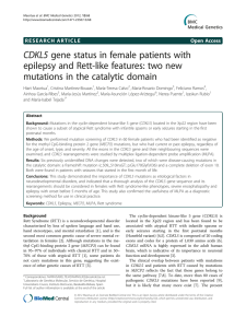 CDKL5 gene status in female patients with