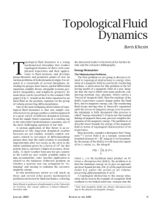 T Topological Fluid Dynamics Boris Khesin